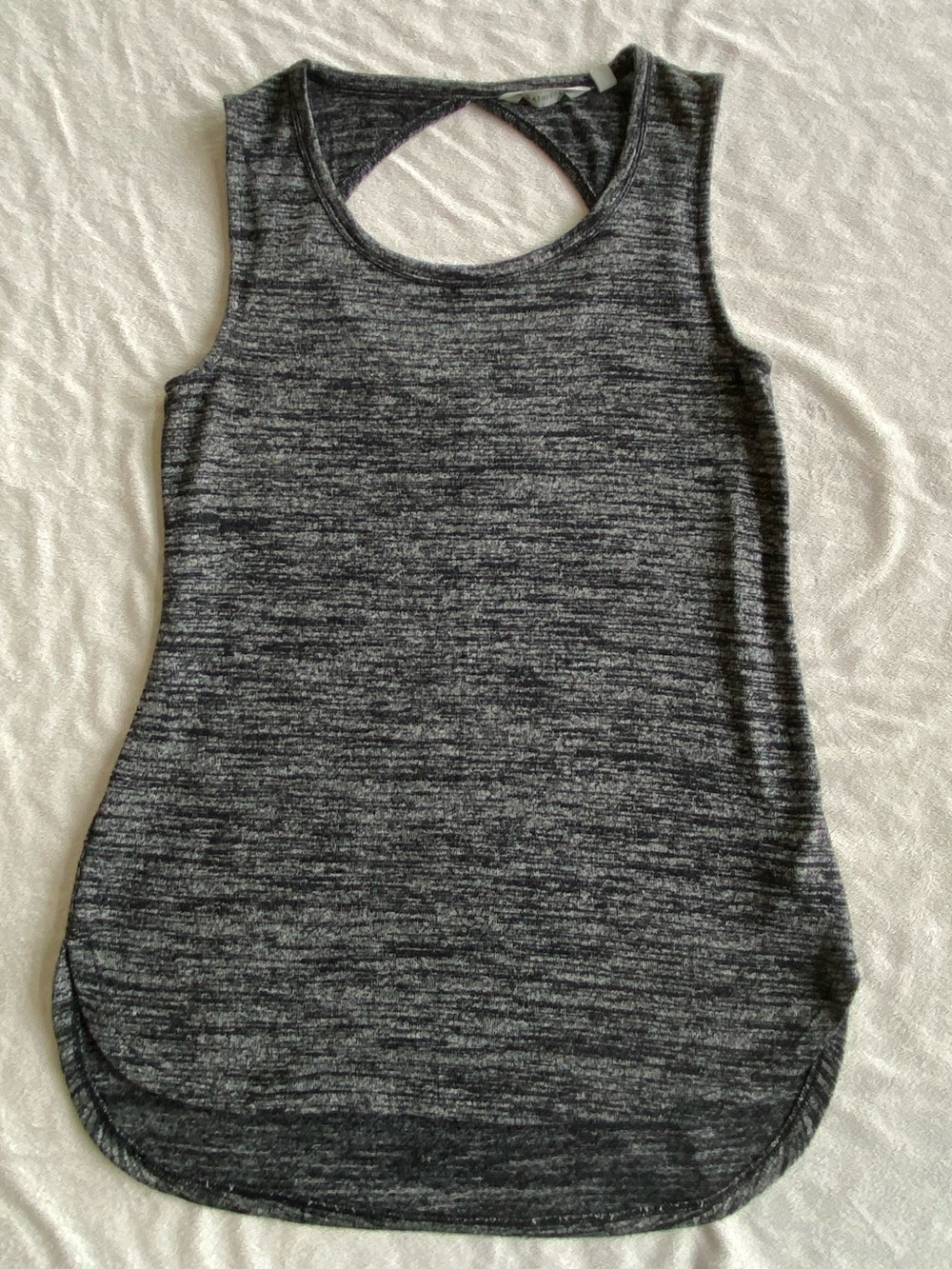 Athleta Heathered Charcoal Gray Sleeveless Tank